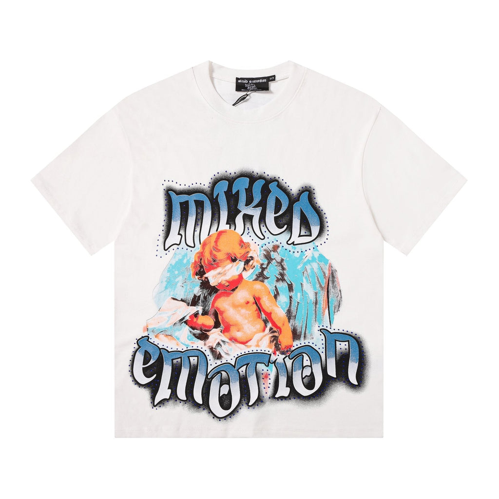 MIXED EMOTION Angel Back Graphic T-Shirt